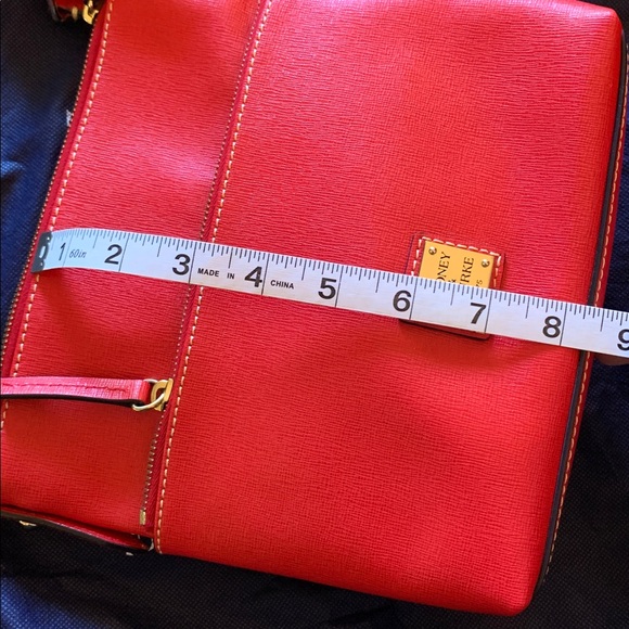 Dooney & Bourke red saffiano crossbody, EUC - Picture 8 of 9